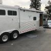 Broken fresh water tank caused major water damage in this horse trailer. After a new tank new wood floors and molding this is the beautiful outcome. 